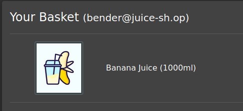 Your Basket (bender@juice-sh.op) 
Banana Juice (1000ml) 